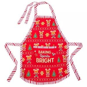 BNWT Disney Store Christmas Apron Baking Spirits Bright